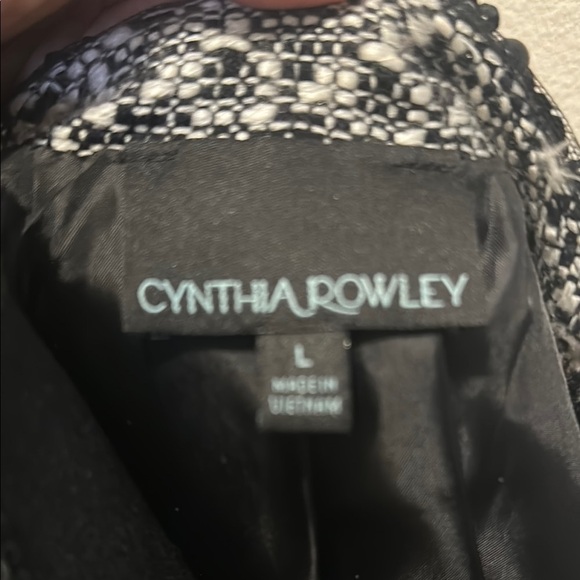 Cynthia Rowley Black and White Blazer Classic Elegance - Picture 3 of 4